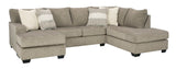 Creswell Stone 2pc Sectional w/ RAF Corner Chaise - Ornate Home