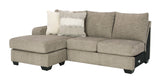 Creswell Stone 2pc Sectional w/ RAF Corner Chaise - Ornate Home