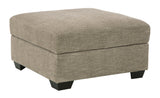 Creswell Stone Ottoman w/ Storage - Ornate Home