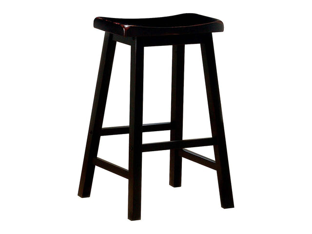 Durant Black Wooden Bar Stools (Set Of 2) - Ornate Home