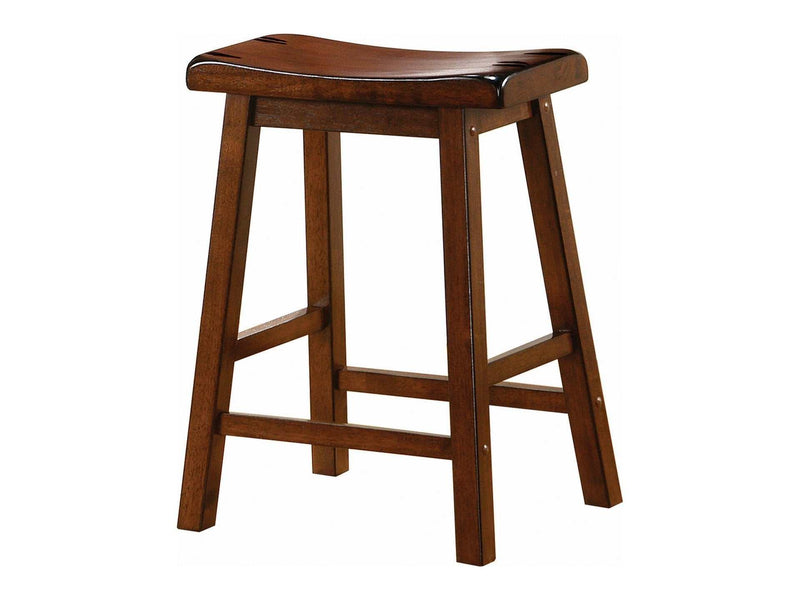 Durant Chestnut Wooden Counter Height Stools (Set Of 2)