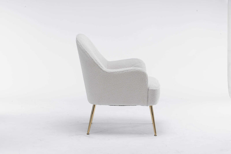 Volta Soft White Teddy  Accent Chair