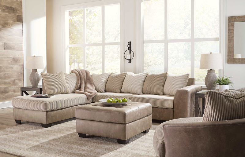 Scatter Back Modern Sectional Sofa W/Oversized Back Pillows