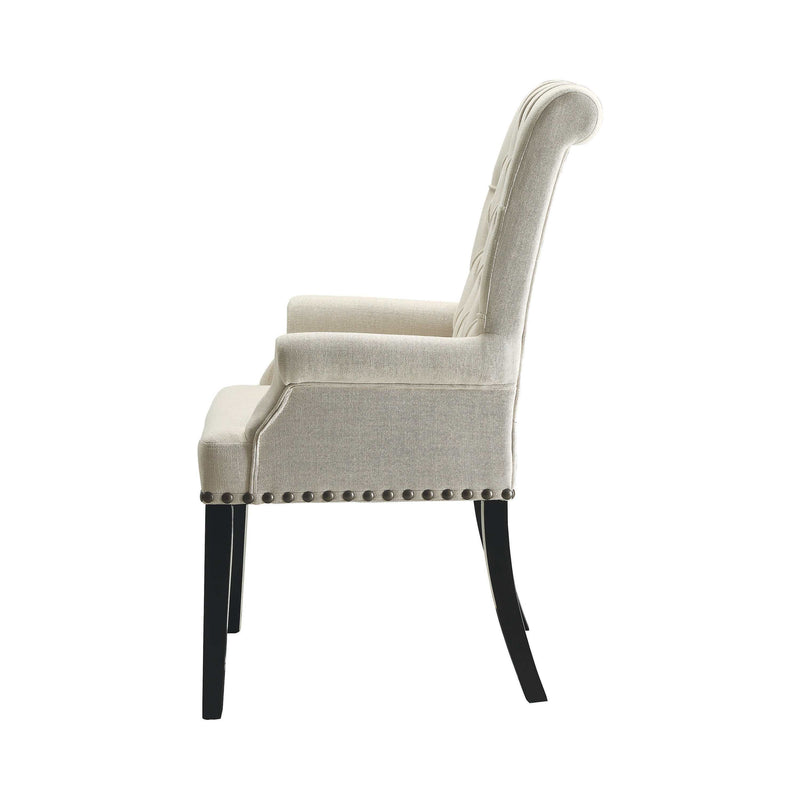 Mapleton - Rustic Espresso & Beige - Arm Chair - Ornate Home