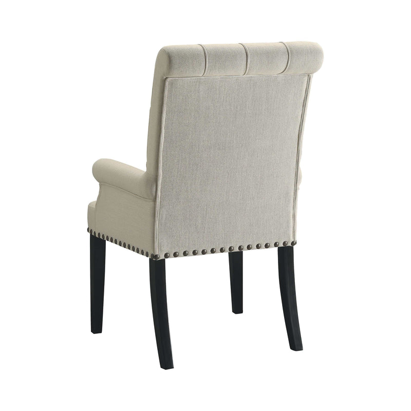 Mapleton - Rustic Espresso & Beige - Arm Chair - Ornate Home