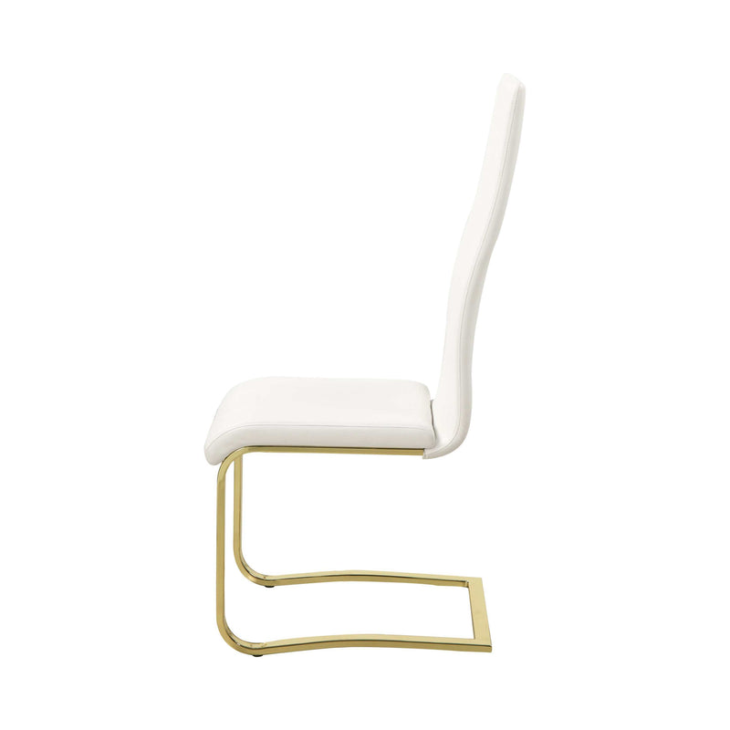 Chanel - White And Rustic Brass - Side Chairs  (Set Of 4) - Ornate Home