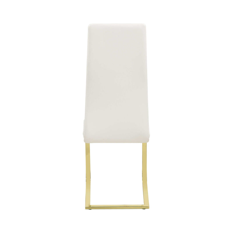 Chanel - White And Rustic Brass - Side Chairs  (Set Of 4) - Ornate Home