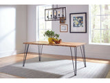 Sherman Natural Acacia & Matte Black Rectangular Dining Table - Ornate Home