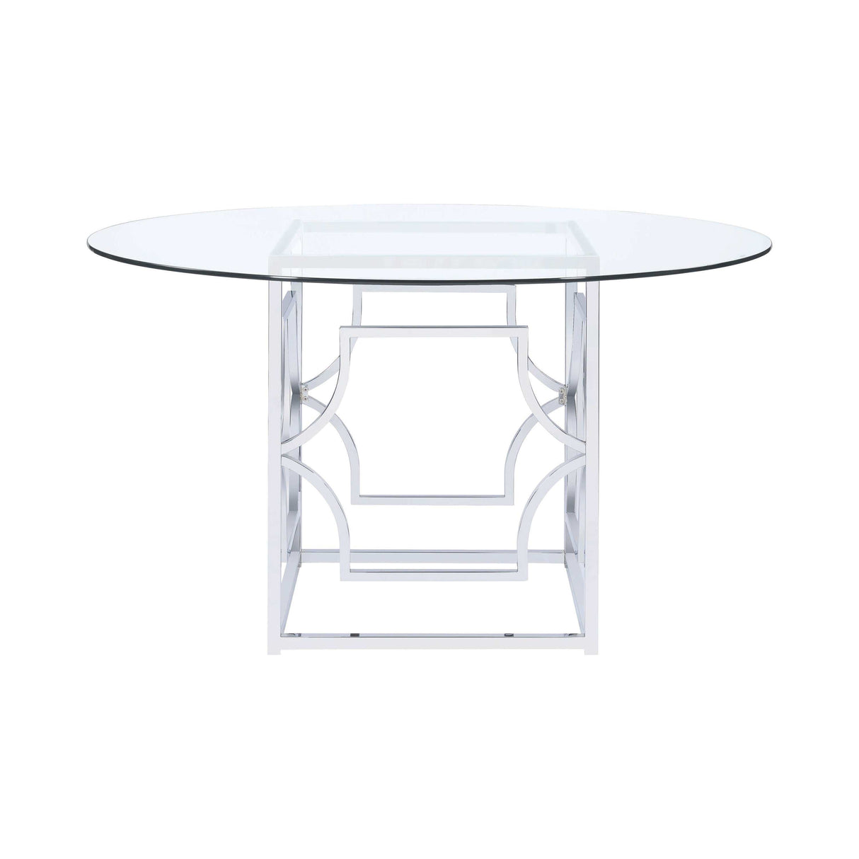 Starlight Chrome Square Dining Table Base - Ornate Home