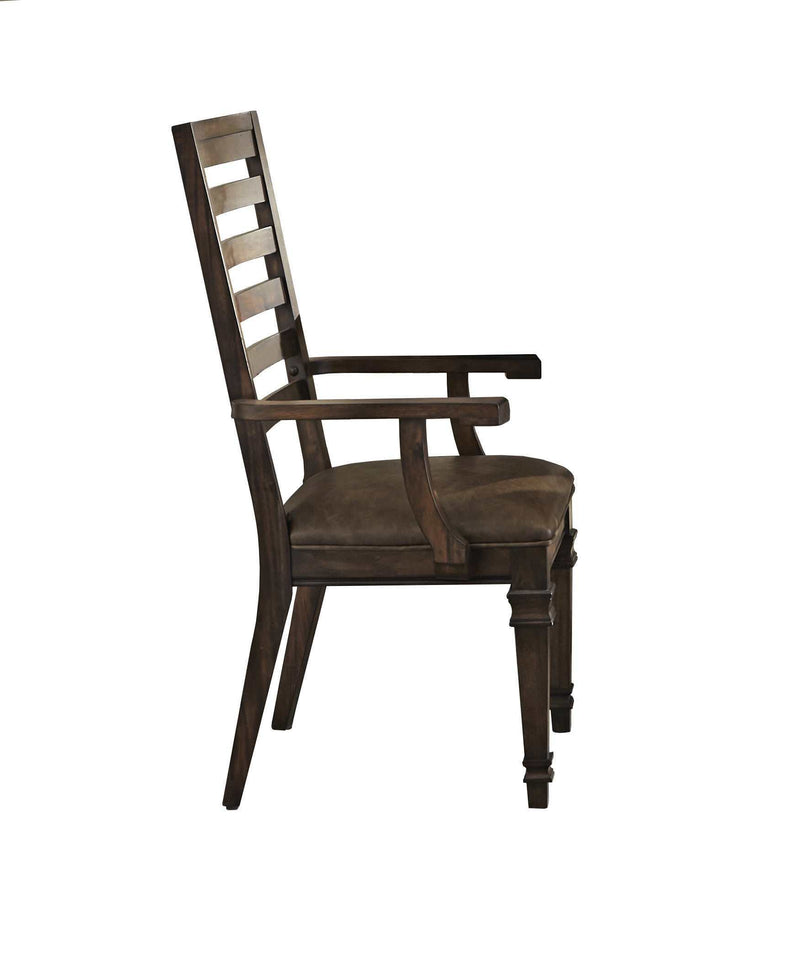 Delphine - Brown - Ladder Back Arm Chairs  (Set Of 2) - Ornate Home