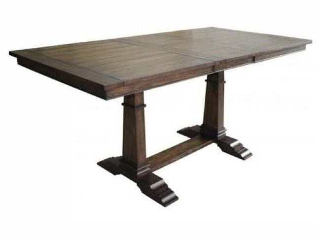 Delphine Vintage Dark Pine Counter Height Dining Table - Ornate Home
