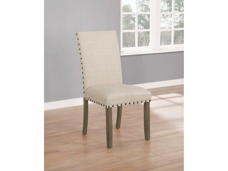 Coleman Beige & Rustic Brown Side Chairs (Set Of 2) - Ornate Home