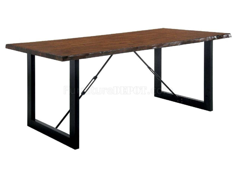 Dulce Walnut & Black Dining Table - Ornate Home