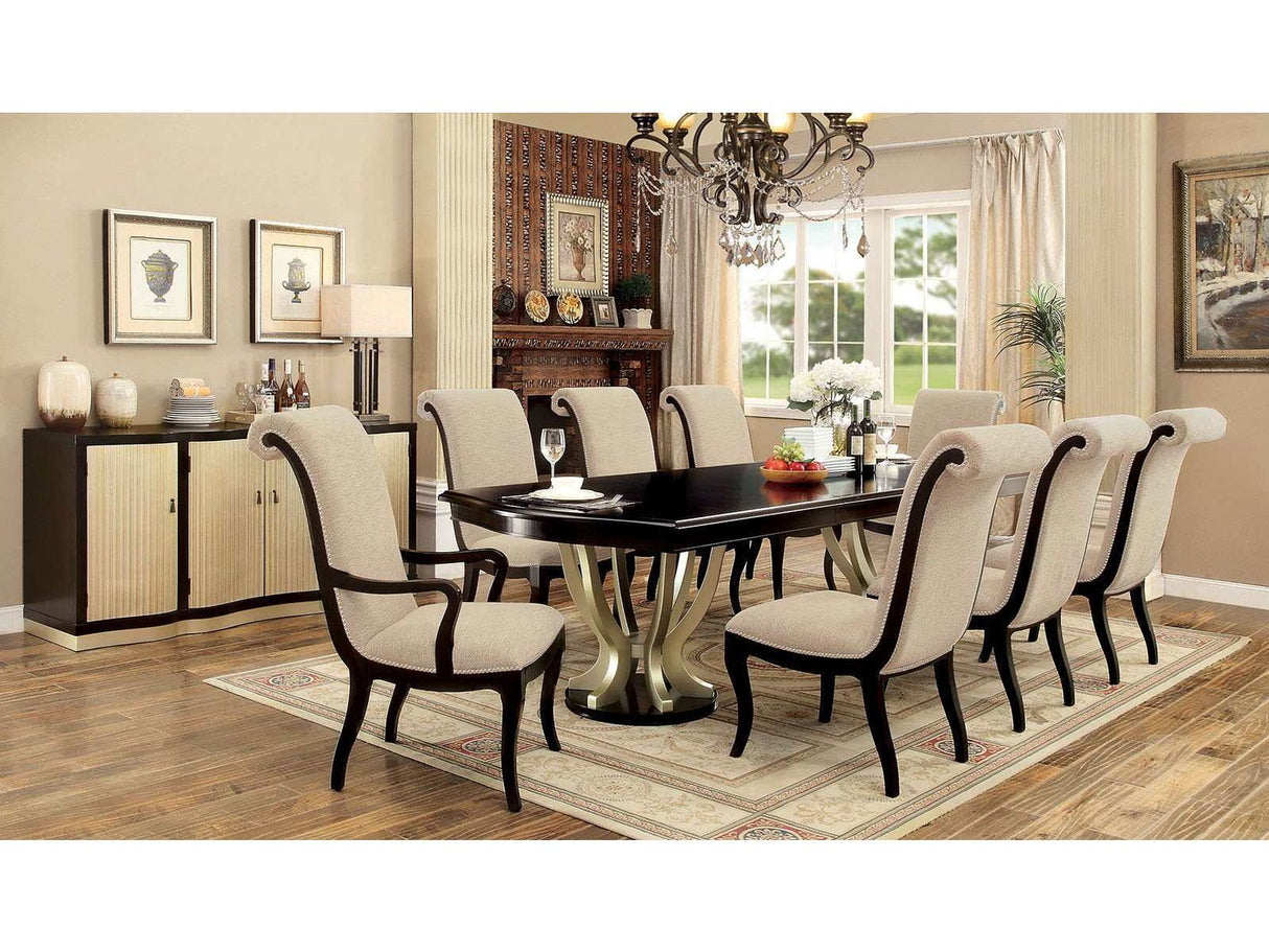 Ornette Espresso & Champagne Expandable Dining Table - Ornate Home