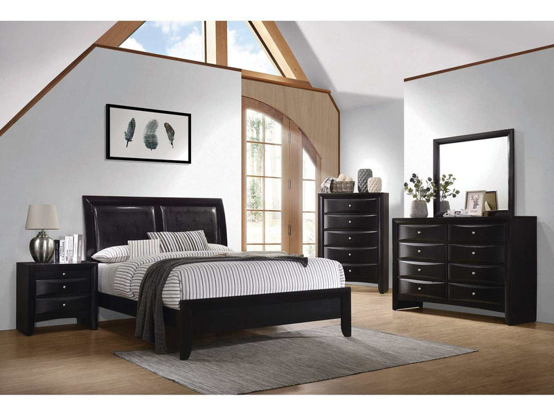 Briana Black 4pc California King Bedroom Set - Ornate Home
