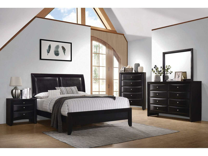 Briana - Black - 5pc California King Bedroom Set - Ornate Home