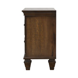 Franco Burnished Oak Nightstand w/ Pull Out Tray - Ornate Home