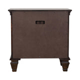 Franco Burnished Oak Nightstand w/ Pull Out Tray - Ornate Home