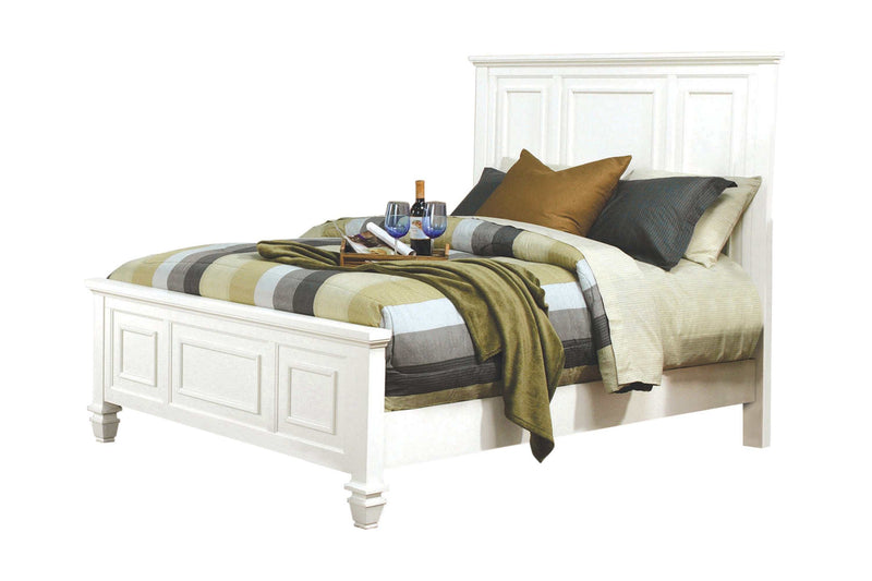 Sandy Beach White 4pc Eastern King Bedroom Set - Ornate Home