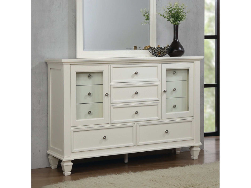 Sandy Beach - White - 11 Drawer Dresser - Ornate Home