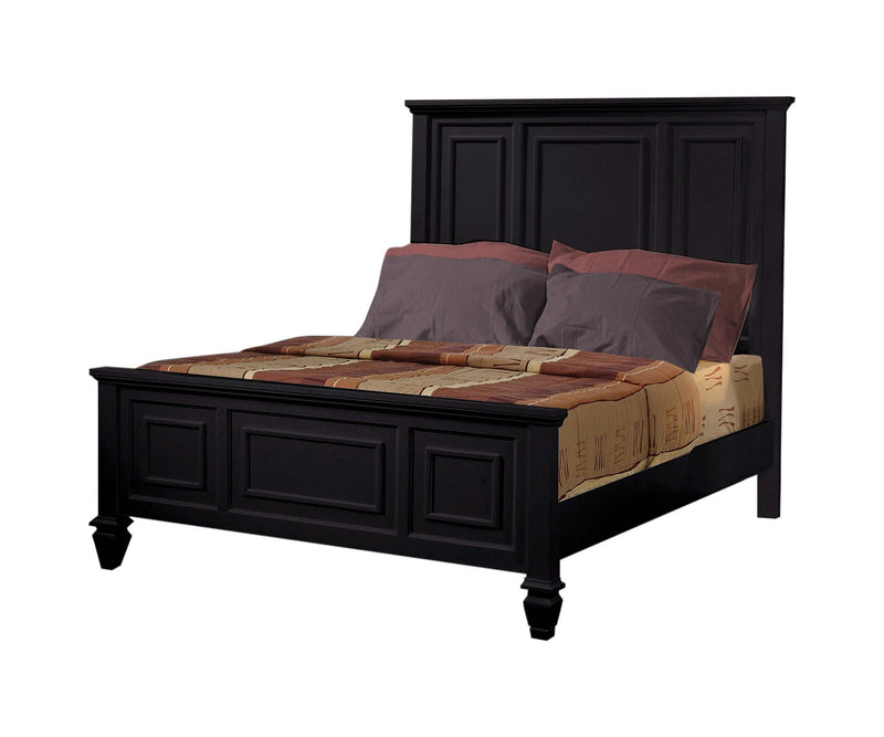 Sandy Beach Black 4pc Queen Bedroom Set - Ornate Home