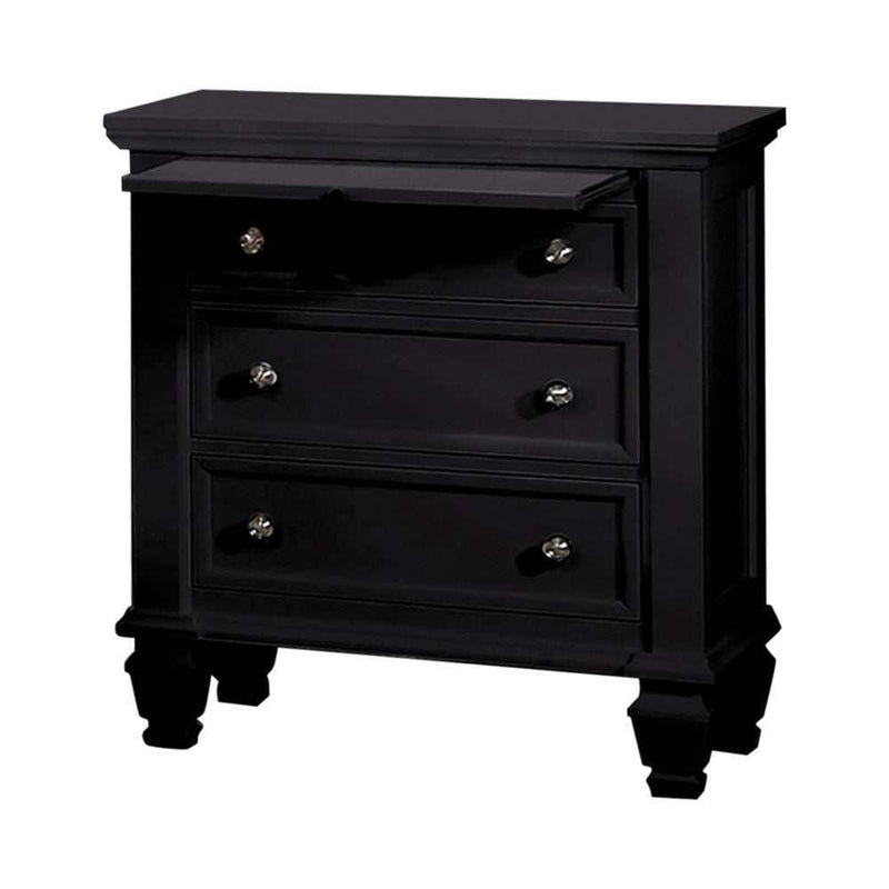 Sandy Beach Black 4pc Queen Bedroom Set - Ornate Home