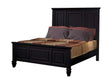 Sandy Beach Black Queen Panel Bed - Ornate Home