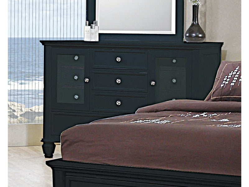 Sandy Beach Black 11 Drawer Dresser - Ornate Home