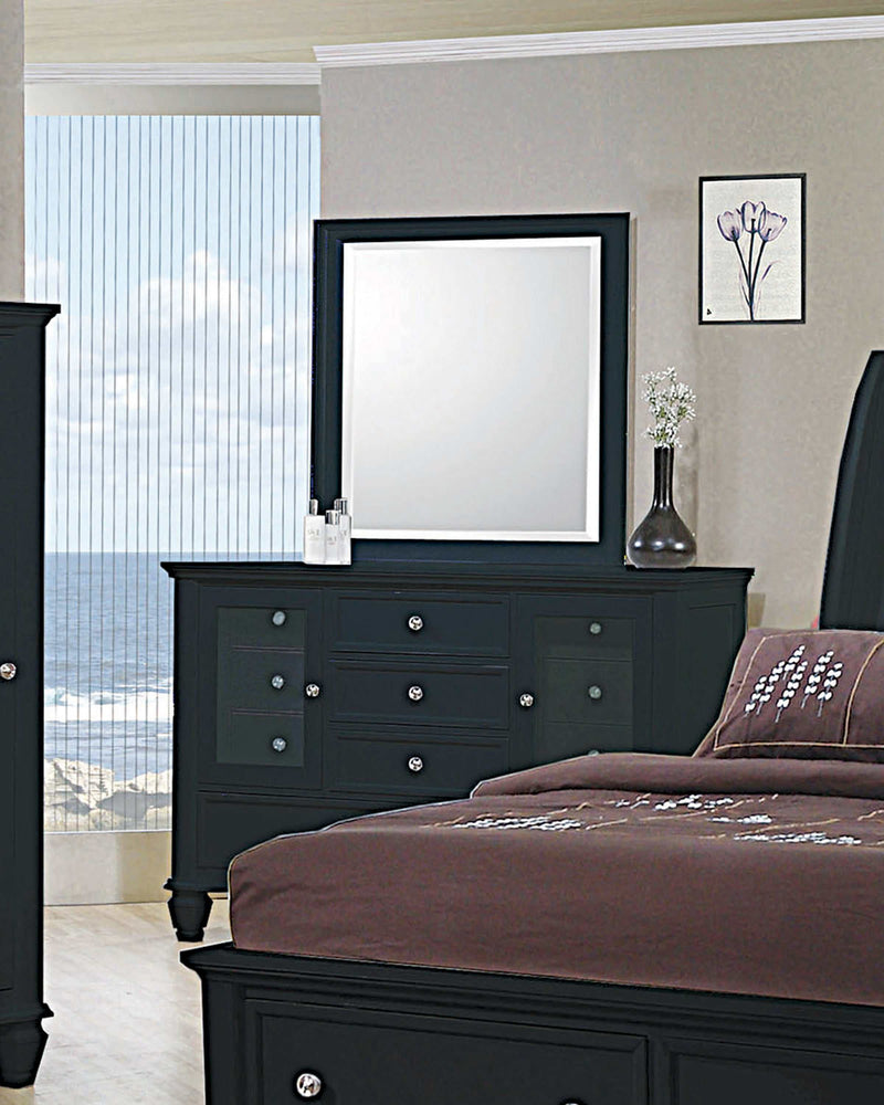 Sandy Beach - Black - Dresser Mirror - Ornate Home