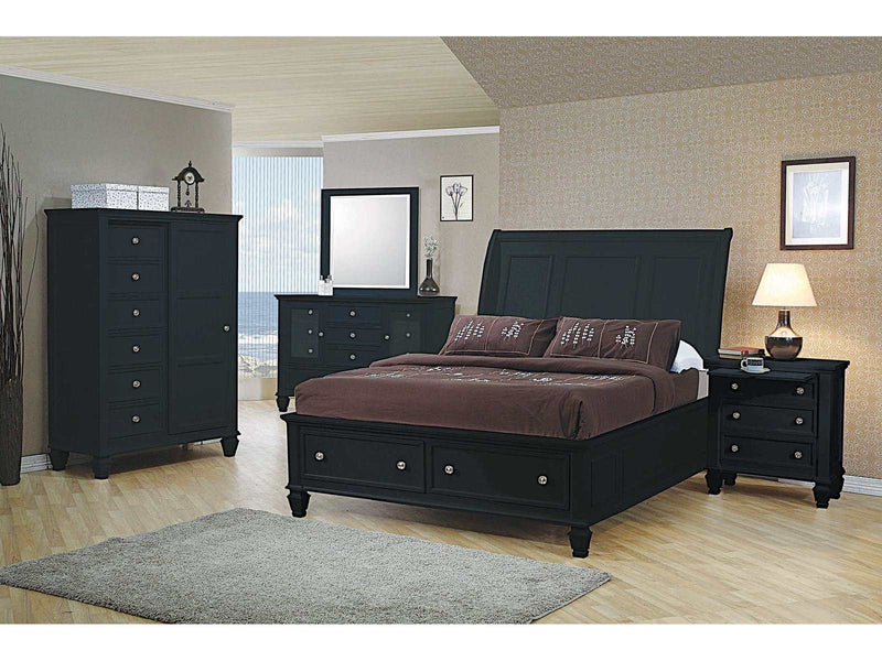 Sandy Beach Back 5pc Queen Bedroom Set w/ Storage - Ornate Home