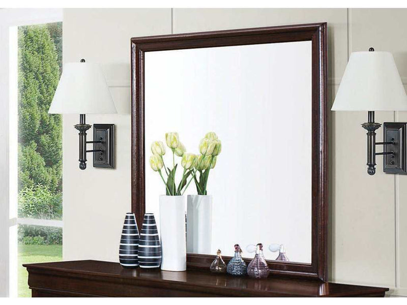 Louis Philippe Cappuccino Dresser Mirror - Ornate Home
