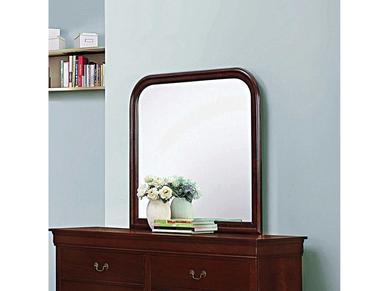 Louis Philippe Red Brown Dresser Mirror - Ornate Home