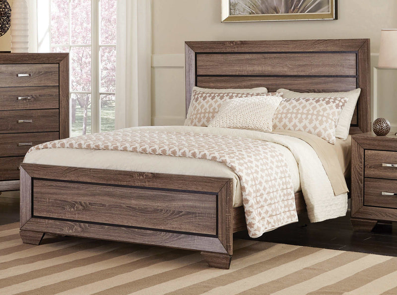 Kauffman Washed Taupe 4pc Eastern King Bedroom Set - Ornate Home