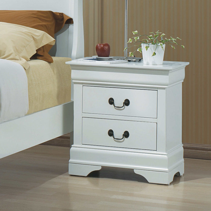 Louis Philippe - Cappuccino - 5pc Queen Panel Bedroom Set Ornate Furniture