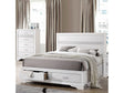 Miranda White Queen Storage Bed - Ornate Home