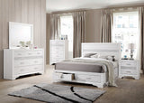 Miranda White Queen Storage Bed - Ornate Home