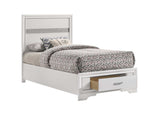 Miranda White Twin Storage Bed - Ornate Home