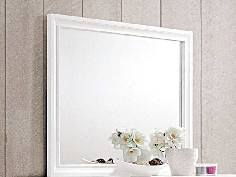 Miranda White Rectangular Mirror - Ornate Home