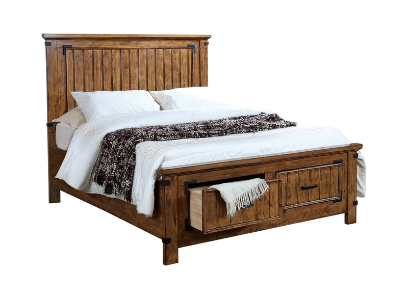 Brenner - Rustic Honey - Twin  Bed w/ Storage - Ornate Home