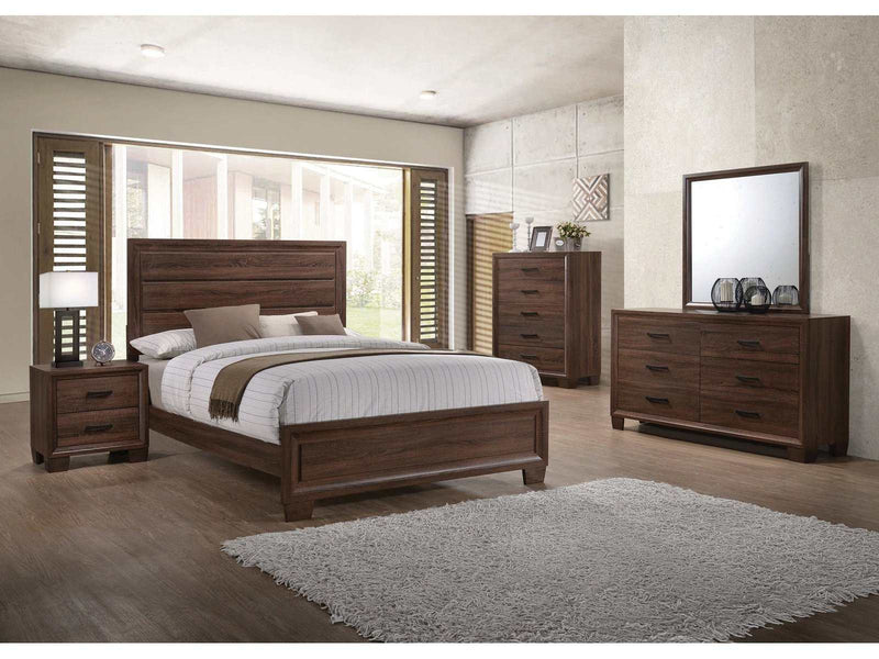 Brandon Warm Brown 4pc Eastern King Bedroom Set - Ornate Home