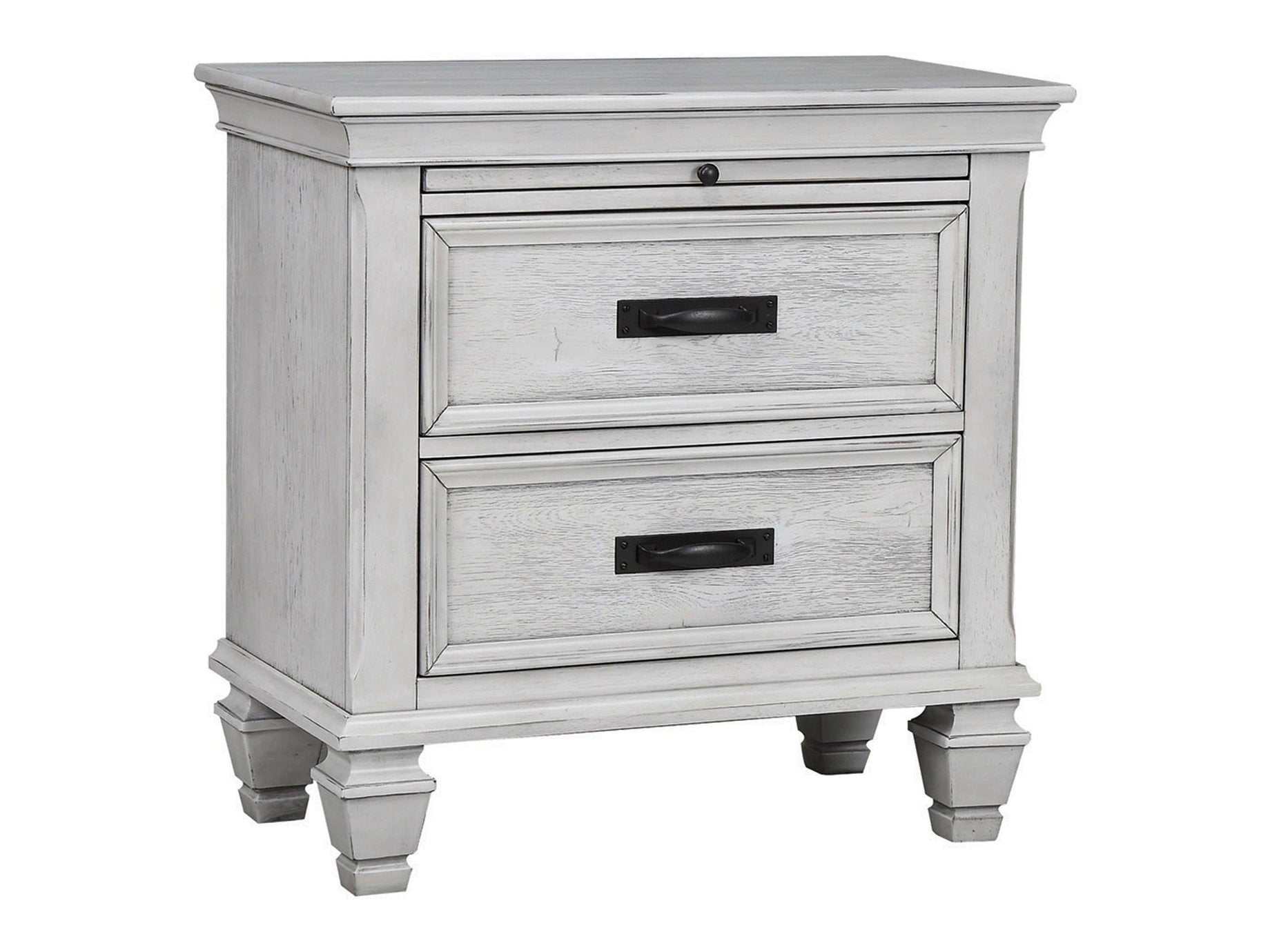 Franco Antique White Nightstand - Ornate Home