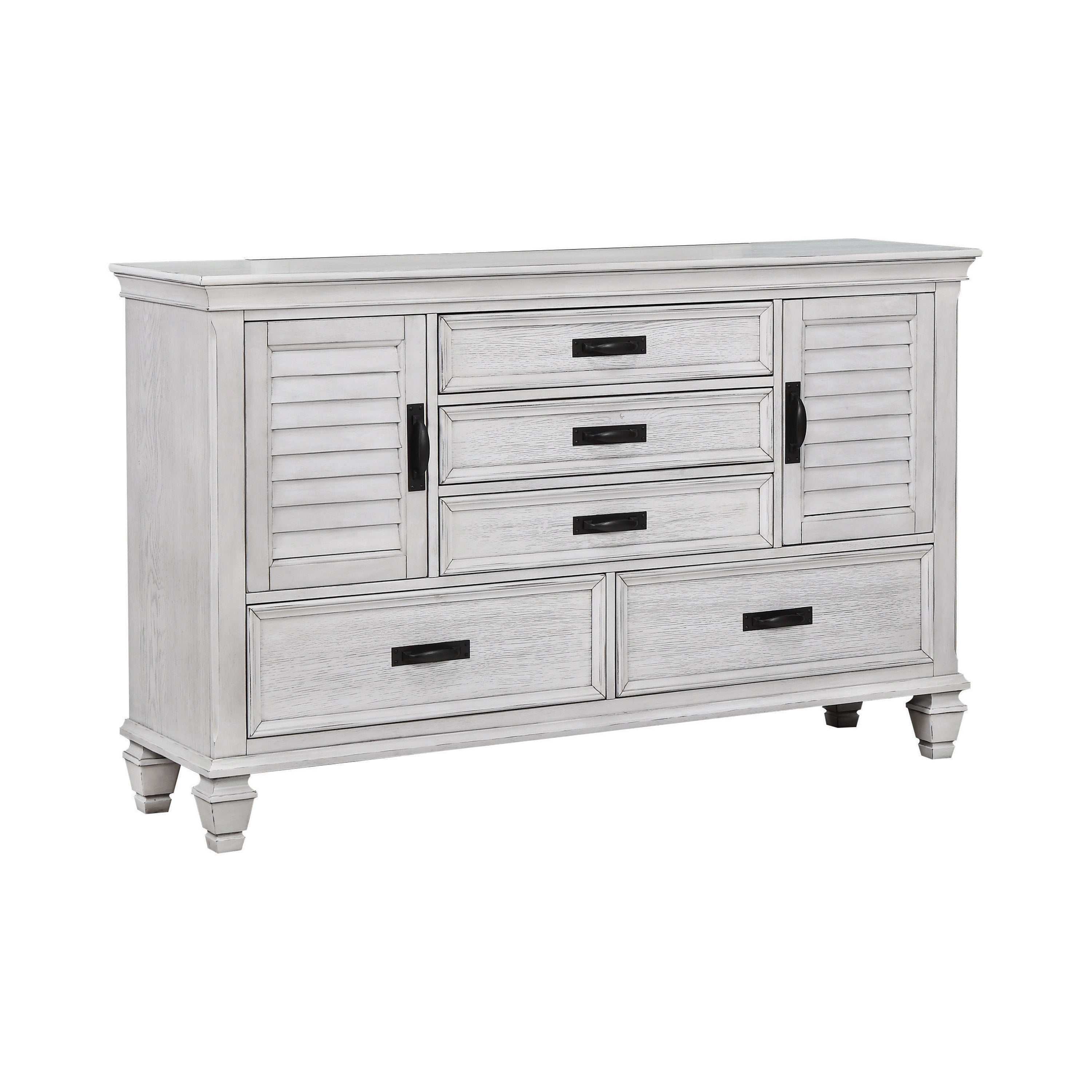 Franco Antique White Dresser - Ornate Home