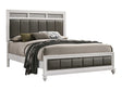 Barzini White Eastern King Panel Bed - Ornate Home