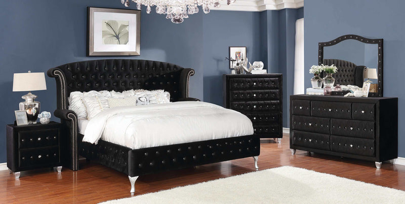 Deanna - Black - California King Bed - Ornate Home