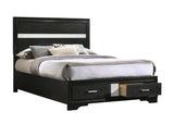 Miranda Black Full Storage Bed - Ornate Home