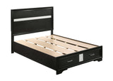 Miranda Black Full Storage Bed - Ornate Home