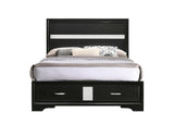 Miranda Black Full Storage Bed - Ornate Home