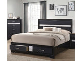 Miranda Black California King Storage Bed - Ornate Home