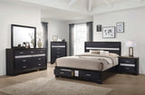 Miranda Black California King Storage Bed - Ornate Home