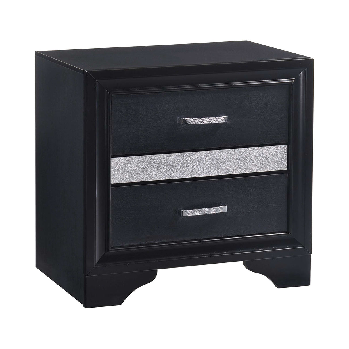 Miranda Black Nightstand - Ornate Home